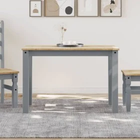 Panama dining table solid gray pine wood 117x60x75 cm by vidaXL, Kitchen and dining tables - Ref: Foro24-4005703, Price: 134,...