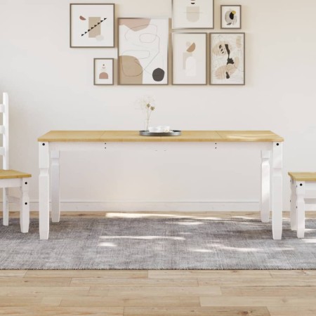 Mesa de comedor Corona madera maciza pino blanco 180x90x75 cm de vidaXL, Mesas de cocina y de comedor - Ref: Foro24-4005722, ...