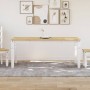 Mesa de comedor Corona madera maciza pino blanco 180x90x75 cm de vidaXL, Mesas de cocina y de comedor - Ref: Foro24-4005722, ...