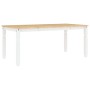 Mesa de comedor Corona madera maciza pino blanco 180x90x75 cm de vidaXL, Mesas de cocina y de comedor - Ref: Foro24-4005722, ...
