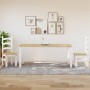 Mesa de comedor Corona madera maciza pino blanco 180x90x75 cm de vidaXL, Mesas de cocina y de comedor - Ref: Foro24-4005722, ...