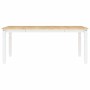 Mesa de comedor Corona madera maciza pino blanco 180x90x75 cm de vidaXL, Mesas de cocina y de comedor - Ref: Foro24-4005722, ...
