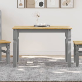 Mesa de comedor Corona madera maciza de pino gris 112x60x75 cm de vidaXL, Mesas de cocina y de comedor - Ref: Foro24-4005715,...