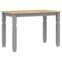 Mesa de comedor Corona madera maciza de pino gris 112x60x75 cm de vidaXL, Mesas de cocina y de comedor - Ref: Foro24-4005715,...