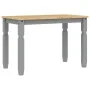 Mesa de comedor Corona madera maciza de pino gris 112x60x75 cm de vidaXL, Mesas de cocina y de comedor - Ref: Foro24-4005715,...