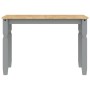 Mesa de comedor Corona madera maciza de pino gris 112x60x75 cm de vidaXL, Mesas de cocina y de comedor - Ref: Foro24-4005715,...