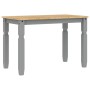 Mesa de comedor Corona madera maciza de pino gris 112x60x75 cm de vidaXL, Mesas de cocina y de comedor - Ref: Foro24-4005715,...