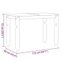Mesa de comedor Corona madera maciza de pino gris 112x60x75 cm de vidaXL, Mesas de cocina y de comedor - Ref: Foro24-4005715,...