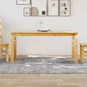 Mesa de comedor Corona madera maciza de pino 160x80x75 cm de vidaXL, Mesas de cocina y de comedor - Ref: Foro24-4005717, Prec...
