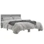 Sonoma gray metal engineered wood bed frame 120x200 cm by vidaXL, Beds and slatted bases - Ref: Foro24-3280155, Price: 138,63...