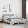 Sonoma gray metal engineered wood bed frame 120x200 cm by vidaXL, Beds and slatted bases - Ref: Foro24-3280155, Price: 138,63...