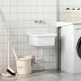 White resin wall-mounted washbasin sink 40x40x24 cm by vidaXL, Sinks - Ref: Foro24-4002793, Price: 69,60 €, Discount: %