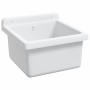 Fregadero lavabo de pared resina blanco 40x40x24 cm de vidaXL, Fregaderos - Ref: Foro24-4002793, Precio: 65,78 €, Descuento: %