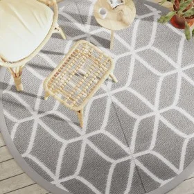 Alfombra de exterior PP gris Ø200 cm de vidaXL, Protectores para exterior - Ref: Foro24-368468, Precio: 41,77 €, Descuento: %