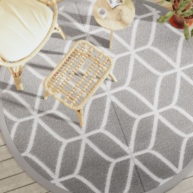 Alfombra de exterior PP gris Ø200 cm de vidaXL, Protectores para exterior - Ref: Foro24-368468, Precio: 42,59 €, Descuento: %