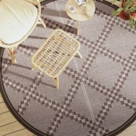 Alfombra de exterior PP marrón Ø200 cm de vidaXL, Protectores para exterior - Ref: Foro24-368480, Precio: 33,09 €, Descuento: %