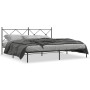 Estructura de cama con cabecero metal negro 200x200 cm de vidaXL, Camas y somieres - Ref: Foro24-376509, Precio: 127,12 €, De...