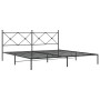 Estructura de cama con cabecero metal negro 200x200 cm de vidaXL, Camas y somieres - Ref: Foro24-376509, Precio: 127,12 €, De...