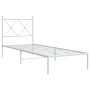 Estructura de cama de metal con cabecero blanco 80x200 cm de vidaXL, Camas y somieres - Ref: Foro24-376542, Precio: 60,54 €, ...
