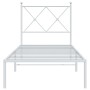 Estructura de cama de metal con cabecero blanco 80x200 cm de vidaXL, Camas y somieres - Ref: Foro24-376542, Precio: 60,54 €, ...