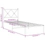 Estructura de cama de metal con cabecero blanco 80x200 cm de vidaXL, Camas y somieres - Ref: Foro24-376542, Precio: 60,54 €, ...