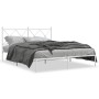 Estructura de cama con cabecero metal blanca 160x200 cm de vidaXL, Camas y somieres - Ref: Foro24-376554, Precio: 119,25 €, D...