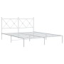Estructura de cama con cabecero metal blanca 160x200 cm de vidaXL, Camas y somieres - Ref: Foro24-376554, Precio: 119,25 €, D...