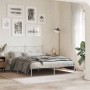 Estructura de cama con cabecero metal blanca 160x200 cm de vidaXL, Camas y somieres - Ref: Foro24-376554, Precio: 119,25 €, D...