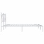 Estructura de cama con cabecero metal blanca 160x200 cm de vidaXL, Camas y somieres - Ref: Foro24-376554, Precio: 119,25 €, D...