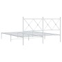 Estructura de cama con cabecero metal blanca 160x200 cm de vidaXL, Camas y somieres - Ref: Foro24-376554, Precio: 119,25 €, D...