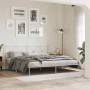 Estructura de cama de metal con cabecero blanco 183x213 cm de vidaXL, Camas y somieres - Ref: Foro24-376556, Precio: 105,40 €...