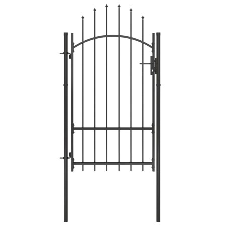 Puerta de jardín de acero negro 1x2,2 m de vidaXL, Puertas de jardín - Ref: Foro24-146320, Precio: 147,64 €, Descuento: %