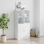 Aparador alto con puertas madera ingeniería blanco 68x37x142 cm de vidaXL, Aparadores - Ref: Foro24-3295864, Precio: 120,46 €...