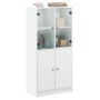 Aparador alto con puertas madera ingeniería blanco 68x37x142 cm de vidaXL, Aparadores - Ref: Foro24-3295864, Precio: 120,46 €...