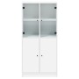 Aparador alto con puertas madera ingeniería blanco 68x37x142 cm de vidaXL, Aparadores - Ref: Foro24-3295864, Precio: 120,46 €...
