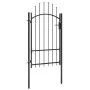 Puerta de jardín de acero negro 1x2,2 m de vidaXL, Puertas de jardín - Ref: Foro24-146320, Precio: 158,53 €, Descuento: %