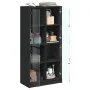 Aparador alto con puertas madera ingeniería negro 68x37x142 cm de vidaXL, Aparadores - Ref: Foro24-3295858, Precio: 127,90 €,...