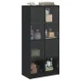 Aparador alto con puertas madera ingeniería negro 68x37x142 cm de vidaXL, Aparadores - Ref: Foro24-3295858, Precio: 127,90 €,...