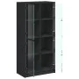 Aparador alto con puertas madera ingeniería negro 68x37x142 cm de vidaXL, Aparadores - Ref: Foro24-3295858, Precio: 127,90 €,...