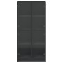 Aparador alto con puertas madera ingeniería negro 68x37x142 cm de vidaXL, Aparadores - Ref: Foro24-3295858, Precio: 129,48 €,...