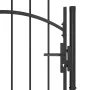 Puerta de jardín de acero negro 1x2,2 m de vidaXL, Puertas de jardín - Ref: Foro24-146320, Precio: 158,53 €, Descuento: %