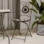 Sillas de bistró plegables 2 uds cerámica negro y blanco de vidaXL, Sillas de jardín - Ref: Foro24-4003405, Precio: 139,16 €,...