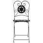 Sillas de bistró plegables 2 uds cerámica negro y blanco de vidaXL, Sillas de jardín - Ref: Foro24-4003405, Precio: 139,16 €,...