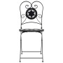 Sillas de bistró plegables 2 uds cerámica negro y blanco de vidaXL, Sillas de jardín - Ref: Foro24-4003405, Precio: 141,57 €,...