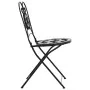 Sillas de bistró plegables 2 uds cerámica negro y blanco de vidaXL, Sillas de jardín - Ref: Foro24-4003405, Precio: 139,16 €,...