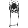 Sillas de bistró plegables 2 uds cerámica negro y blanco de vidaXL, Sillas de jardín - Ref: Foro24-4003405, Precio: 139,16 €,...