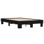 Estructura de cama madera de ingeniería y metal negro 140x200cm de vidaXL, Camas y somieres - Ref: Foro24-845857, Precio: 112...