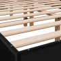 Estructura de cama madera de ingeniería y metal negro 140x200cm de vidaXL, Camas y somieres - Ref: Foro24-845857, Precio: 112...