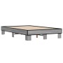 Estructura cama madera ingeniería metal gris Sonoma 140x200 cm de vidaXL, Camas y somieres - Ref: Foro24-845860, Precio: 112,...