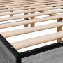 Estructura cama madera ingeniería metal gris Sonoma 140x200 cm de vidaXL, Camas y somieres - Ref: Foro24-845860, Precio: 112,...